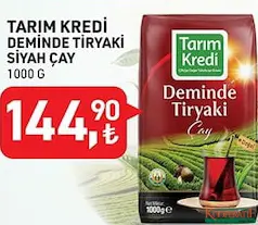 TARIM KREDİ DEMİNDE TİRYAKİ SİYAH ÇAY 1000 G TARIM KREDİ DEMİNDE TİRYAKİ SİYAH ÇAY 1000 G